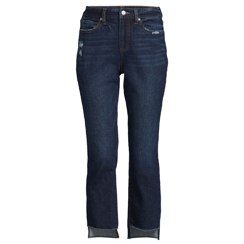 NWT Time and Tru Women's Straight Cropped Jeans with Step Hem size 16